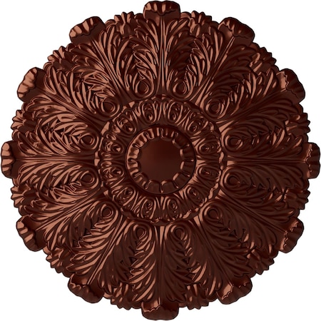 Ekena Millwork Durham Ceiling Medallion (Fits Canopies up to 4 1/4"), Hand-Painted Antique Copper, 31"OD x 1 1/2"P CM31DUACS